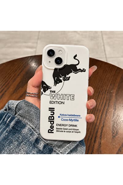 MustCase iPhone 13 / 14 / 15 Uyumlu Red Bull White Edition Desenli Telefon Kılıfı – Beyaz
