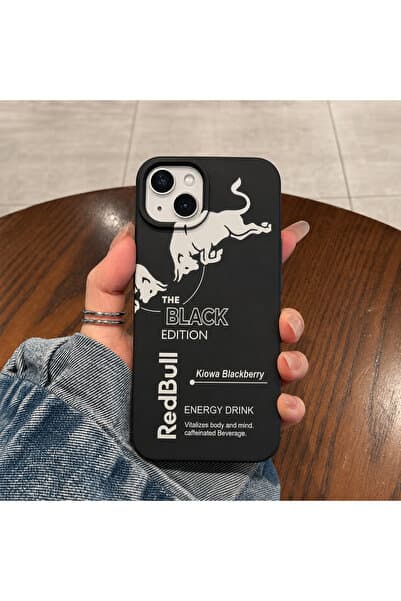 MustCase iPhone 13 / 14 / 15 Uyumlu Red Bull Black Edition Telefon Kılıfı – Siyah