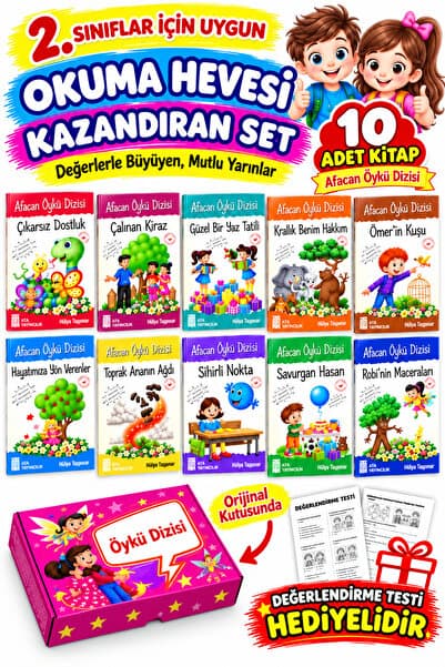 Ata Yayıncılık 2.sınıflar Için Öğretmen Tavsiyeli 10'lu Hikaye Kitabı Seti