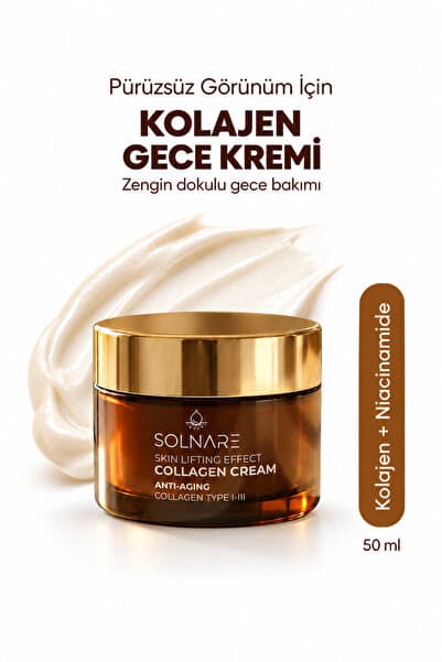 Solnare Kolajen Destekli Pürüzsüzleştirici Gece Bakım Kremi 50 ml