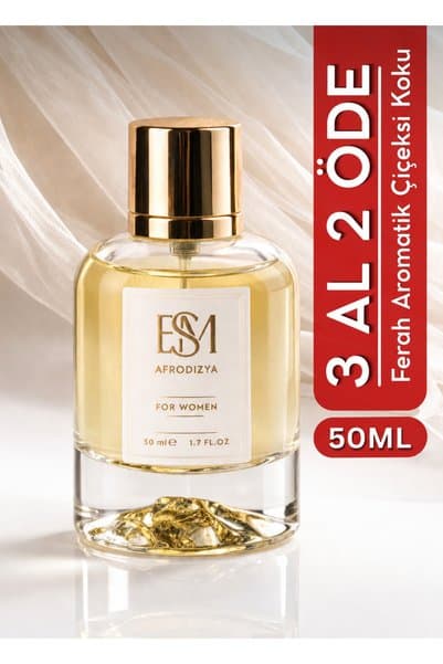 esm cosmetic Afrodizya Extrait Kadın Parfüm 50ml -Ferah Aromatik Pudra , Vanilya