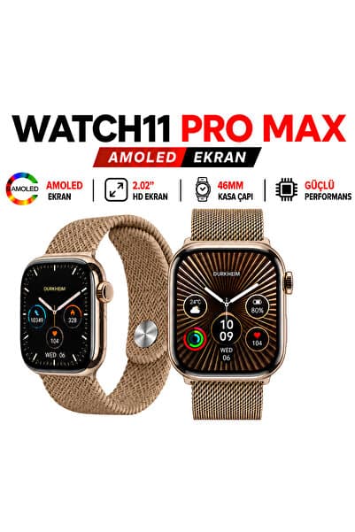 DURKHEİM Watch11 Pro Max Akıllı Saat Arama Konuşma Mesaj Yanıtlama Oyun Müzik İndirme Sağlık Takibi