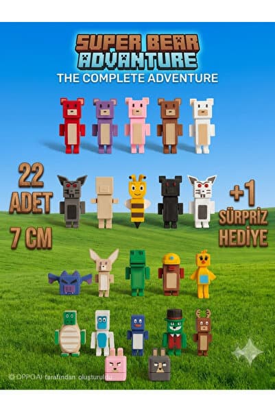Store 22 adet Karakter (Super Bear Adventure Oyun Karakteri)