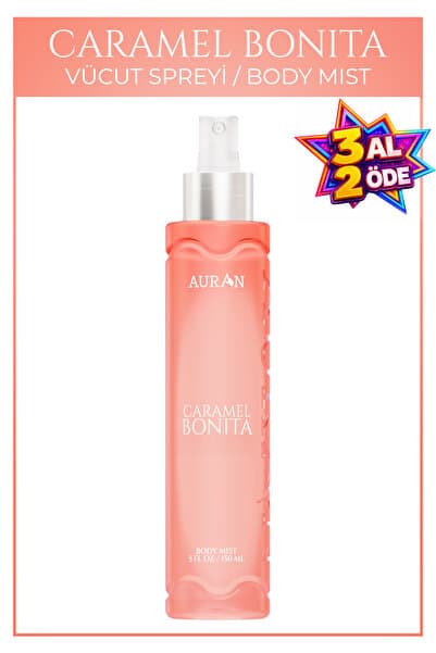 AURAN Caramel Bonita Parfümlü Kadın Vücut Spreyi Çekici ve Etkileyici Vücut Misti Body Mist Spray 150ml