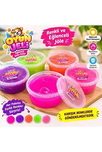 Genel Markalar Oyun Jeli Slime – Renkli Hazır Slime Oyun Hamuru – Esnek ve Eğlenceli Jel Oyuncak – Karışık Renk