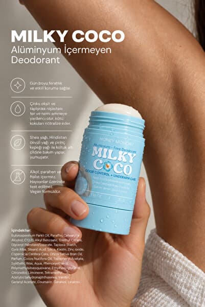 HONEY MONDAY Kadın Stick Deodorant | Alüminyum İçermeyen, Kötü Koku Karşıtı, İz Bırakmayan Formül 35 Gr
