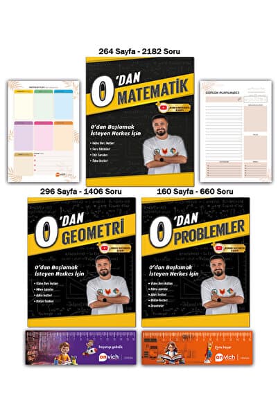 REHBER MATEMATİK YAYINLARI 0 dan Matematik - 0 dan Geometri - 0 dan Problemler Set 3 Kitap