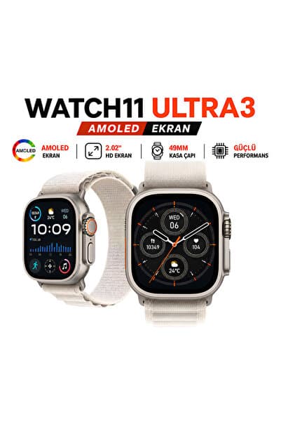 DURKHEİM Watch11 Ultra 3 Akıllı Saat| ChatGPT|NFC|Arama-Konuşma|Mesaj Yanıtlama IOS&Android Uyumlu