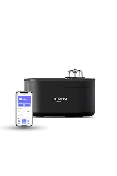 Xenon Smart Kedi Su Pınarı | Ultra Sessiz, Wifi, Akıllı, Otomatik, Su Çeşmesi (Siyah - X8650)