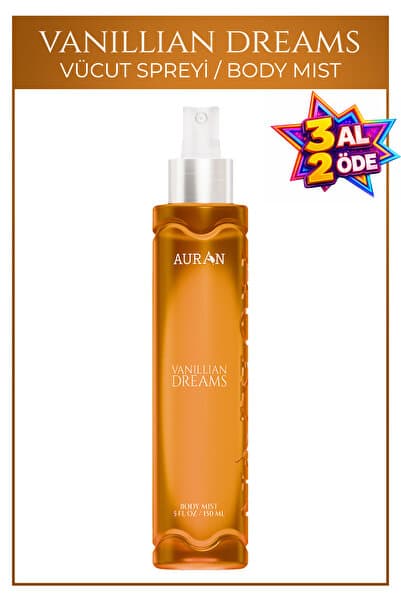 AURAN Vanillian Dreams Parfümlü Kadın Vücut Spreyi Vücut Kokusu Vücut Misti Body Mist Spray 150ml
