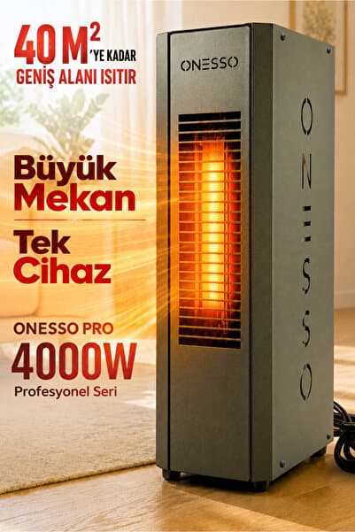 ONESSO PRO 4000W Fanlı Isıtıcı – 3 Mod, Termostat, 40m² Güçlü Isıtma, Ev/Ofis/Atölye