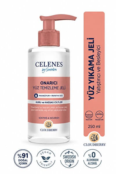 Celenes by Sweden Cloudberry Kuru ve Hassas Ciltler Yüz Yıkama Jeli 250 ml
