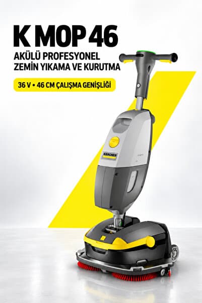 Karcher K-Mop 46 Bp Pack 36/75 Akülü Profesyonel Zemin Yıkama ve Kurutma Makinesi 1.783-480.0