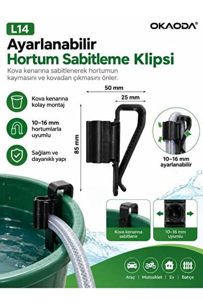 okaoda (L14)10-16MM hortum için uygun hortum kovası sabitleme aleti
