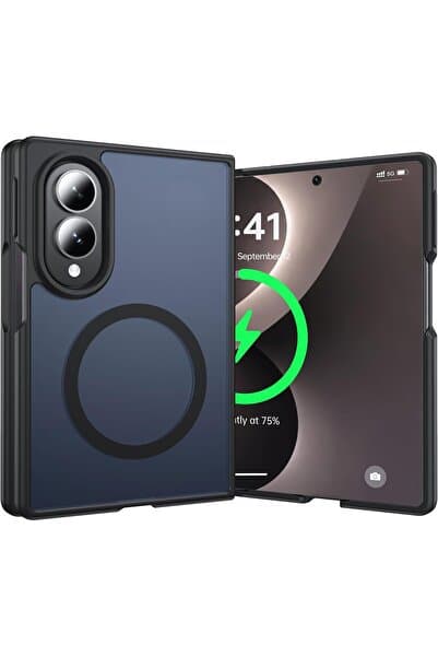 m.tk moveteck Samsung Galaxy Z Fold 8 Uyumlu Kılıf Tam Kamera Korumalı Mat Magsafe Wireless Şarj Destekli Renkli Hassas Butonlu Kapak