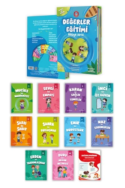 Çocuk Akademi Değerler Eğitimi 10 Kitap Hikaye Serisi