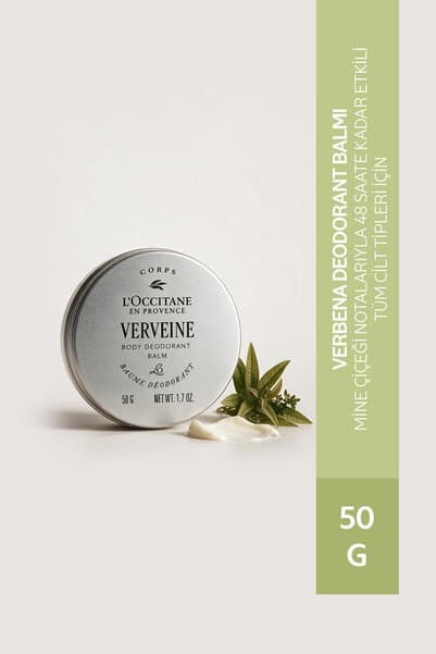 L'Occitane Verbena Deodorant Balm, Mine Çiçeği Özlü, 50 g