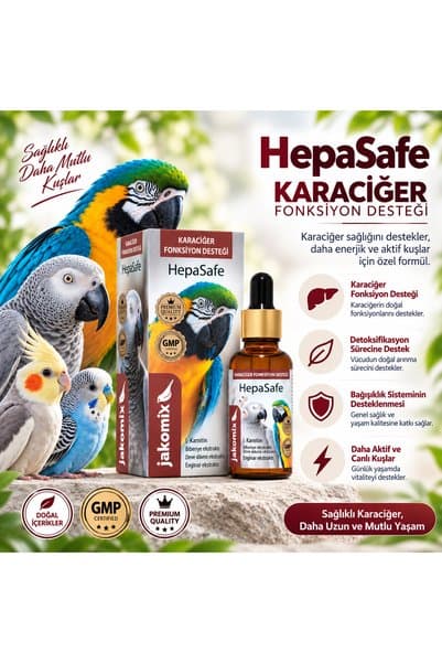 jakomix HepaSafe Bitkisel İçerikli Karaciğer Fonksiyon Destekleyici Sıvı Kuş Vitamini 30 ml