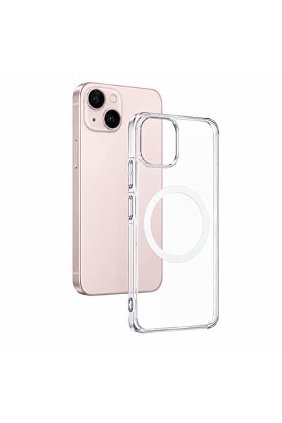 schitec İphone 13 ile Uyumlu Magsafe Özellikli Şeffaf Kılıf