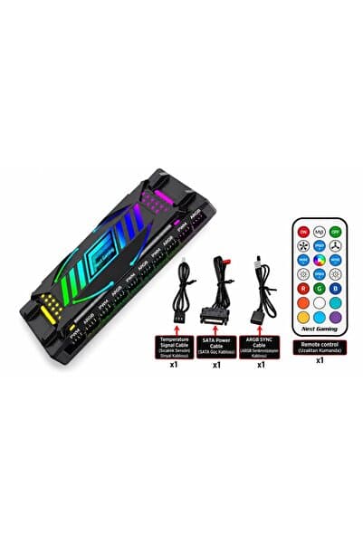 Next Gaming NG 11 Port ARGB & PWM Fan Kontrolcü Manyetik & Kumandalı