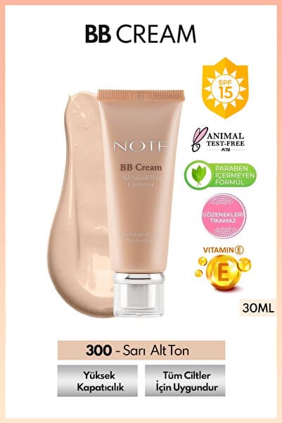 Note Cosmetics BB Cream SPF 15 Nemlendirici Etkili Yoğun Kapatıcı BB Krem - 300 Light Beige