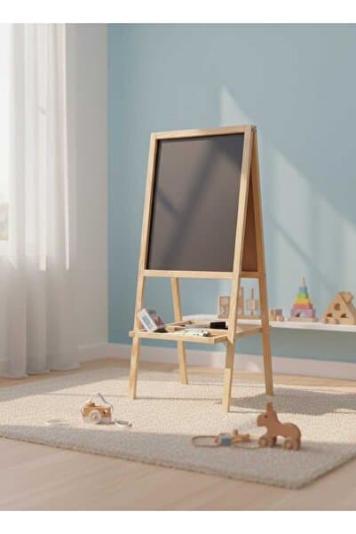 drn kids ve eğitim Çift Taraflı Ayaklı katlanabilir Yazı Tahtası. Kalem, Silgi Ve 15'li Renkli Tebeşir hediyesidir.
