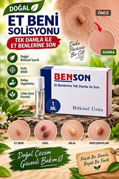 ASAF DOĞAL ÜRÜNLER Benson Et Beni Çözücü Solüsyon 1 ml Bitkisel Et Beni Solüsyonu
