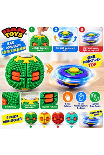 Han toys Baş Döndüren Stres Topu Basmalı Mekanizmalı Renkli Oyuncak