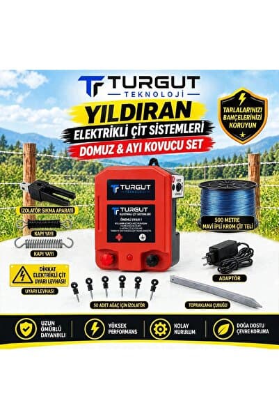 Genel Markalar Set KROM TEL İP TURGUT TEKNOLOJİ YILDIRAN ELEKTRİKLİ ÇİT SİSTEMLERİ DOMUZ AYI KOVUCU