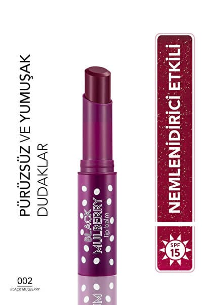 Flormar Shea Ve Kakao Yağı Içeren Renkli Dudak Nemlendiricisi (KARADUT) - Lip Balm - 8690604555376