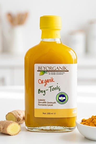 BEYORGANİK ORGANİK Bey Tonik (ZERDEÇALLI-ZENCEFİLLİ) 200 ml (PESTİSİT ANALİZLİ)