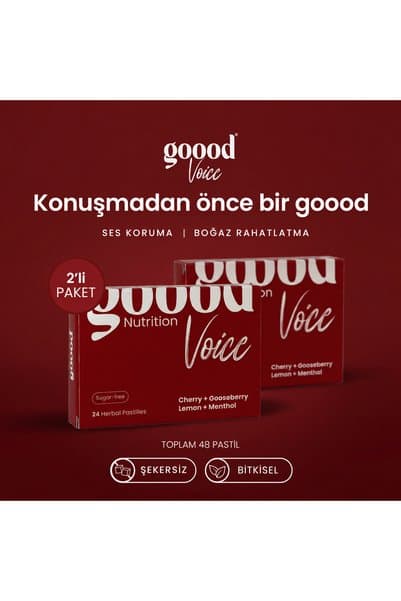 Goood Nutrition Goood Voice Boğaz Rahatlatıcı Bitkisel Pastil (Ses Koruma & Nemlendirme)