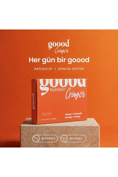 Goood Nutrition Goood Ginger Bitkisel 48'li Pastil (Zencefil, Zerdeçal, C Vitamini)