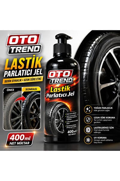 OtoTrend Simli Lastik Parlatıcı Jel 400 ML | Oto Lastik Parlatma ve Bakım Jeli | Parlak Görünüm