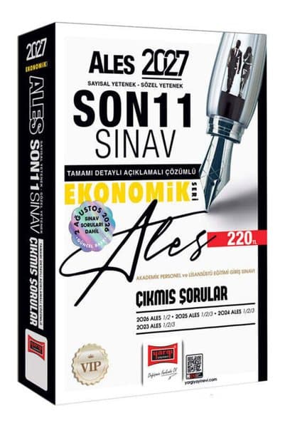 Yargı Yayınları Yargı 2027 ALES VIP Çıkmış Sorular Son 11 Sınav Çözümlü Ekonomik Seri