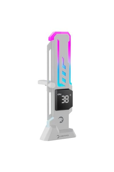 Gamepower Heatsync V2 ARGB Dikey Ekran Kartı Tutucu Beyaz
