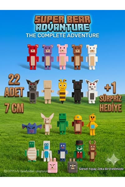 Store 22 adet Karakter (Super Bear Adventure Oyun Karakteri)