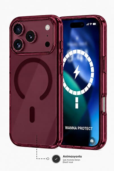 WANNA PROTECT iPhone 18 Pro Max (IC) ANİMASYONLU MagSafe Destekli Şeffaf Sert Mika İnce Fit Telefon Kılıfı