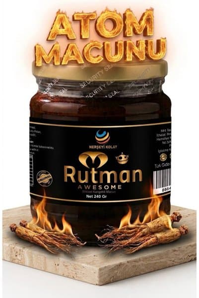 Herşeyi Kolay Orijinal Rutman Ginsengli Macun 240gr Bitkisel Kırmızı Ginseng Atom Kuvvetli Macunu