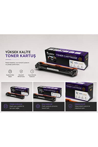 QUEEN TONER HP W2220A (222A) Siyah Çipli Muadil Toner - HP Color LaserJet Pro 4201, 4301 Uyumlu