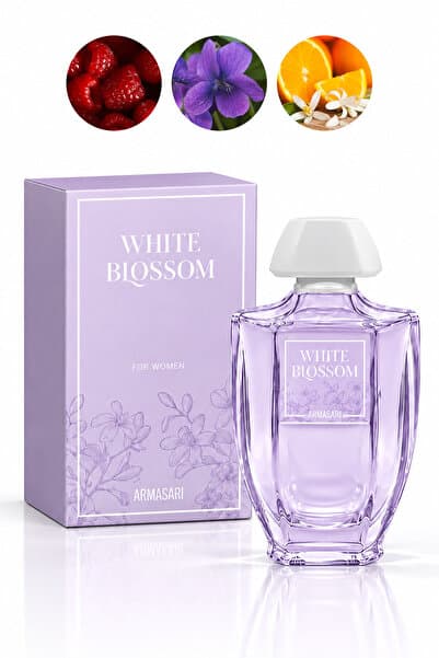 Armasari White Blossom Uzun Süre Kalıcı Kadın Parfüm 100 ml | Çiçeksi, Meyvemsi ve Pudramsı | Menekşe, İris, Kırmızı Meyveler, Vanilya
