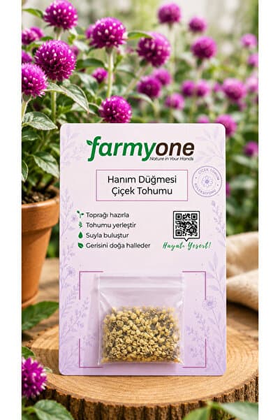 farmyone Hanım Düğmesi Çiçek Tohumu – 50 Adet