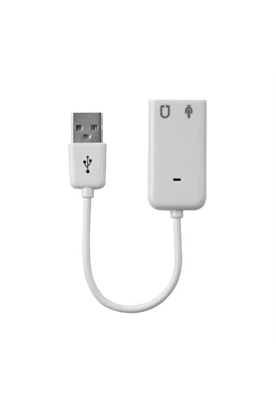 Midcom Hytech HY-U715 Kablolu USB Beyaz Ses Kartı 7.1 Dual Channel
