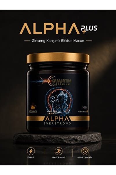 ALPHA EVERSTRONG Çikolatalı Ginseng Atom Güç Alpha Kuantum Premium Bitkisel Macun Kavanoz (240 GR)