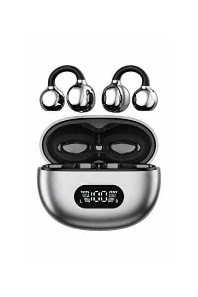Abbruch Q73 Bluetooth Kulaklık Klipsli Açık Kulak Tasarım LED Ekran Ergonomik Tasarım İos Android Uyumlu