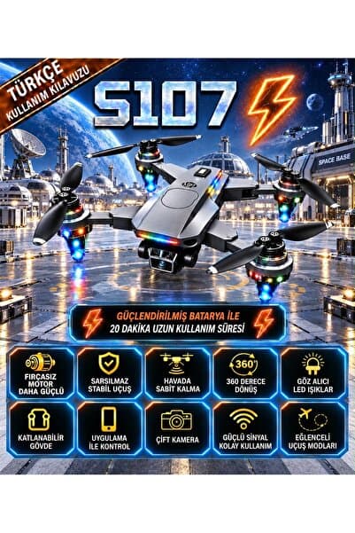 ROSE TEKNOLOJİ KATLANABİLİR VE FIRÇASIZ MOTORLU 2 KAMERALI CANLI GÖRÜNTÜ AKTARIMLI 2 BATARYALI UZUN PİL ÖMÜRLÜ TAŞIMA ÇANTALI DRONE
