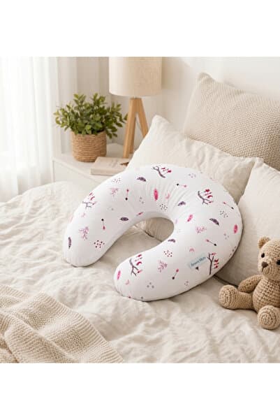BABY LİGHT ANNELERİN İHTİYACI OLAN ÜRÜNLER Çift Taraflı Emzirme Yastığı /bebek Destek Minderi Pembe Desenli