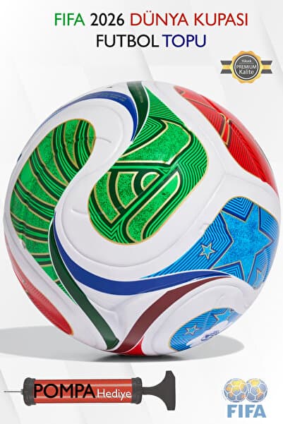 Hsport Fifa 2026 Dünya Kupası Yeni Sezon Futbol Topu Trionix DAYANIKLI Halı Saha,Çim,Beton Zemin Dikişli Top No:5
