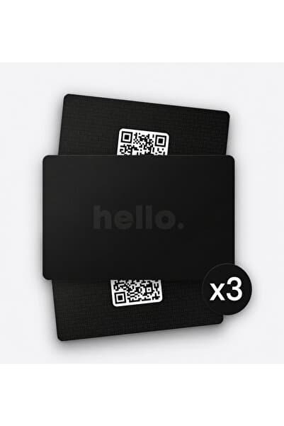MEO Teknoloji MEO 3'lü Paket Hello Akıllı NFC ve QR Kodlu Kartvizit
