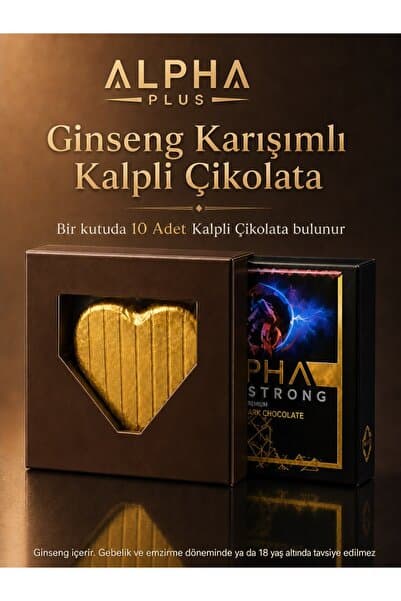 ALPHA EVERSTRONG Ginseng Bitkisel Karışımlı Kalpli Çikolata